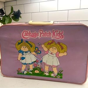 Vintage Purple Cabbage Patch Kids Suitcase 1983 Children’s Collector Luggage